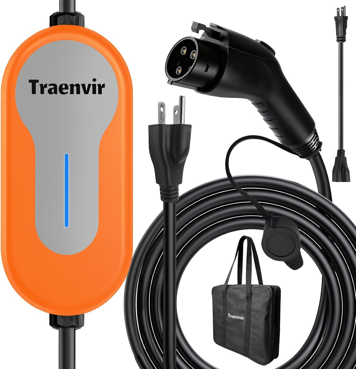 Level 1 & 2 EV Charger, 16 Amp Portable EV Charger with 20FT Cable