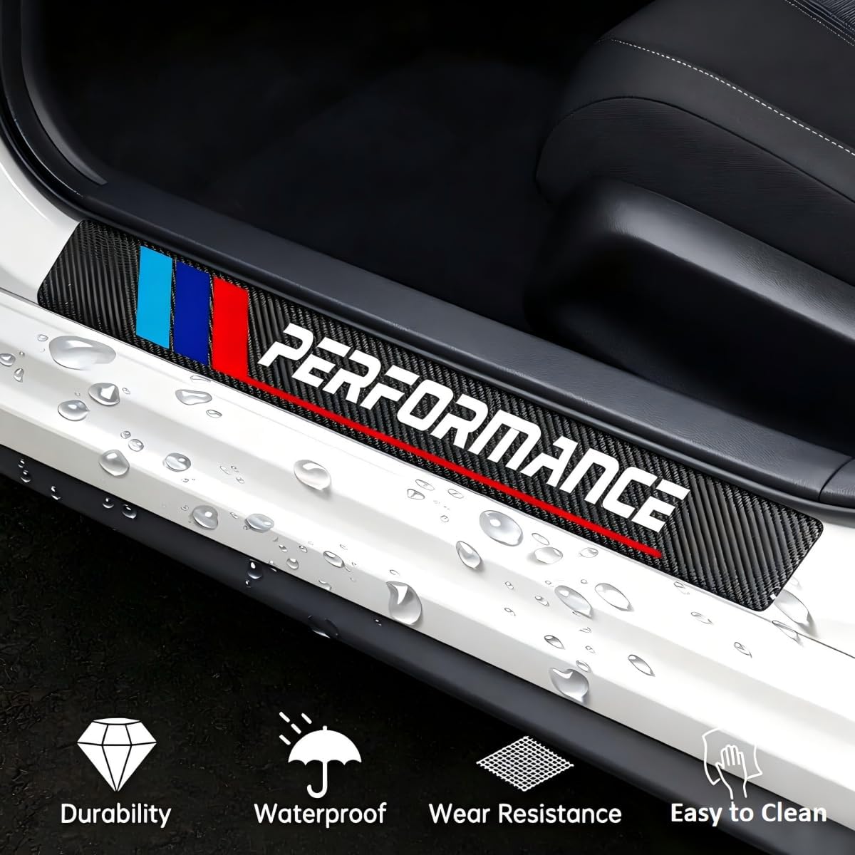 4PCS Car Door Edge Guards, Scratch Protector for All BMW