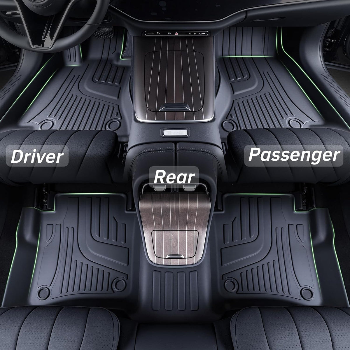 TPE Floor Mats & Cargo Liner for Mazda CX-5 2017-2025 All-Weather Protection | Full Coverage | Odorless Car Mats & Trunk Tray Custom Fit Set Accessories - Black