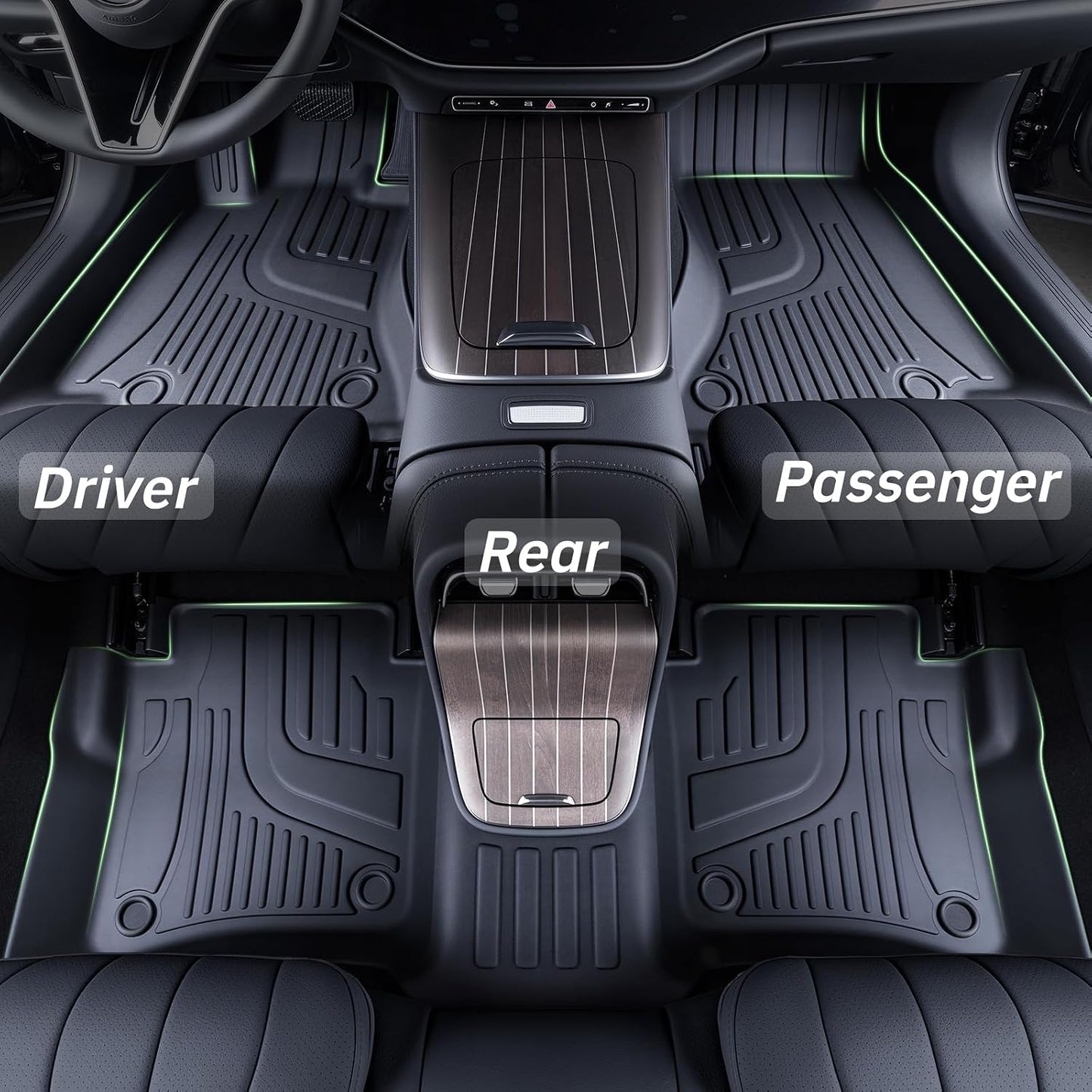 TPE Floor Mats & Cargo Liner for Mazda CX-30 2020-2026 All-Weather Protection | Full Coverage | Odorless Car Mats & Trunk Tray Custom Fit Set Accessories - Black