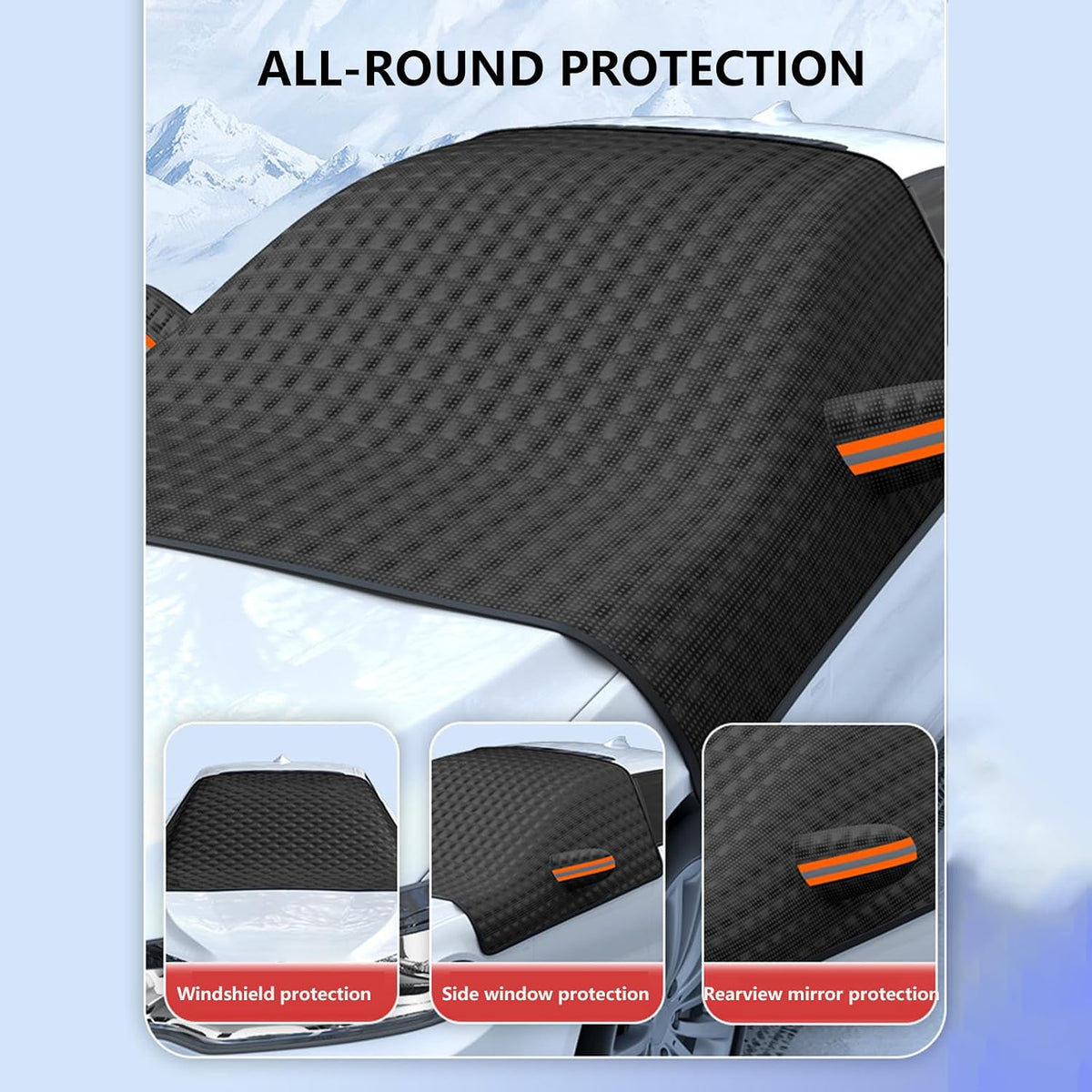 Car Magnetic Windshield Snow Cover for Mazda CX-5 2012-2025, All Weather Application Windshield Cover, Snow Protector, Winter Car Front Window Accessories,B-No Magnetism