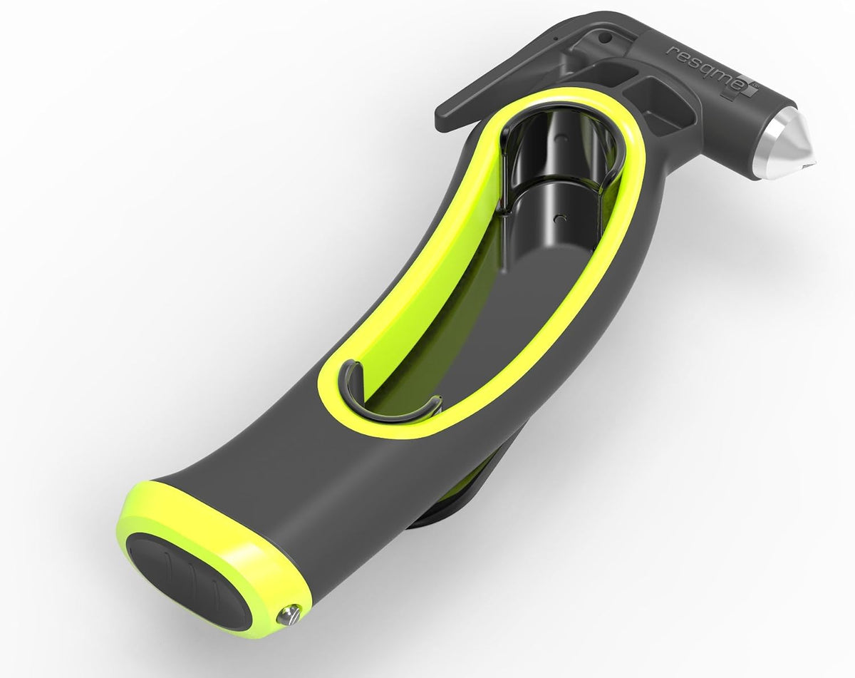 Resqhammer, Ultimate Safety Hammer, Seat Belt Cutter and Window Breaker, Emergency Family Car Escape Tool, Portable and Compact, Charcoal