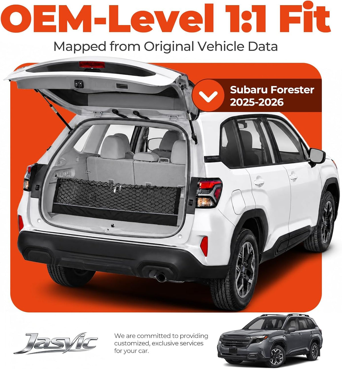 3-Layer Cargo Net for Subaru Forester 2025-2026, Zoned Storage Trunk Net