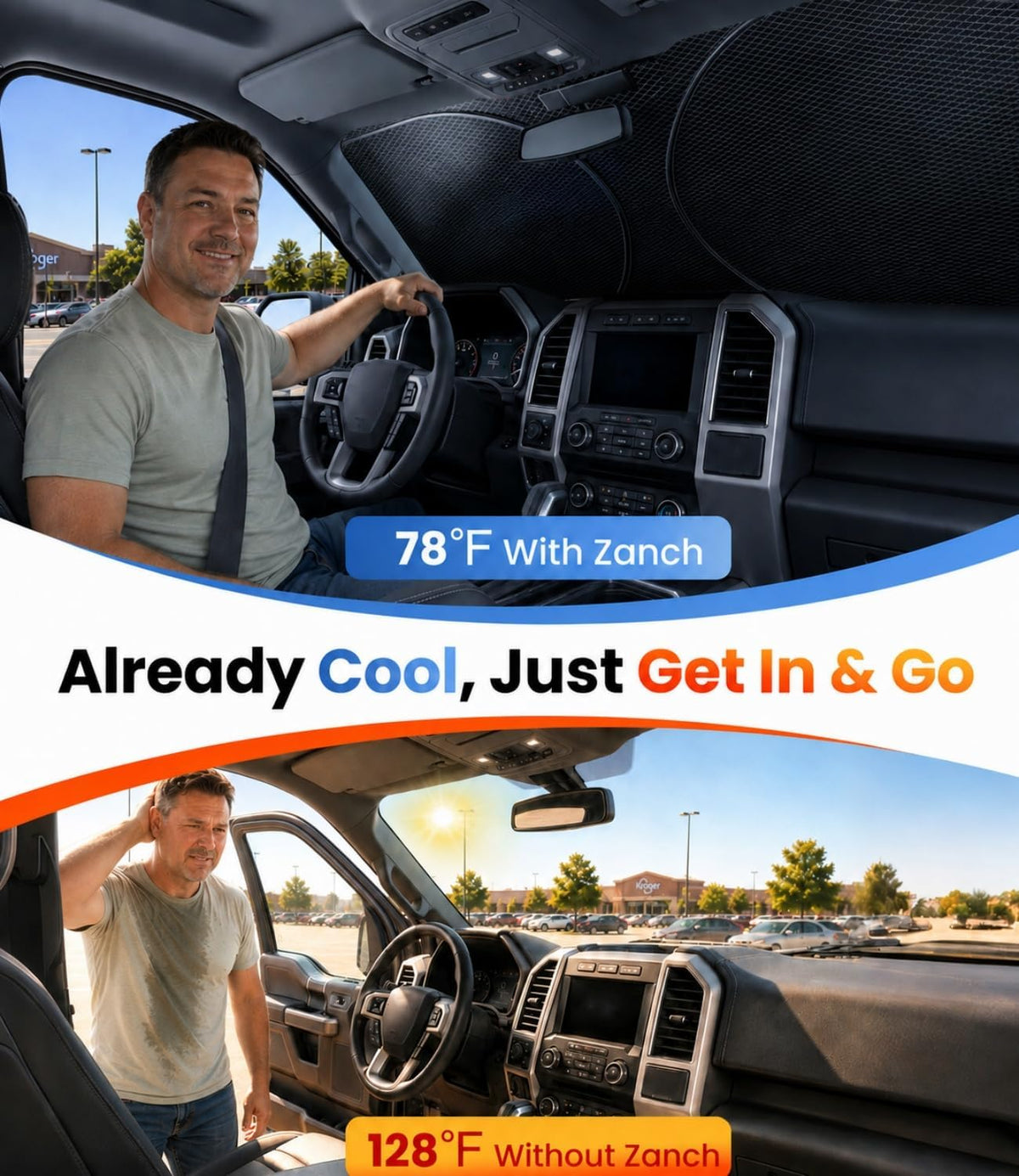 Zanch Windshield Sun Shade for Toyota Sienna 2000-2026