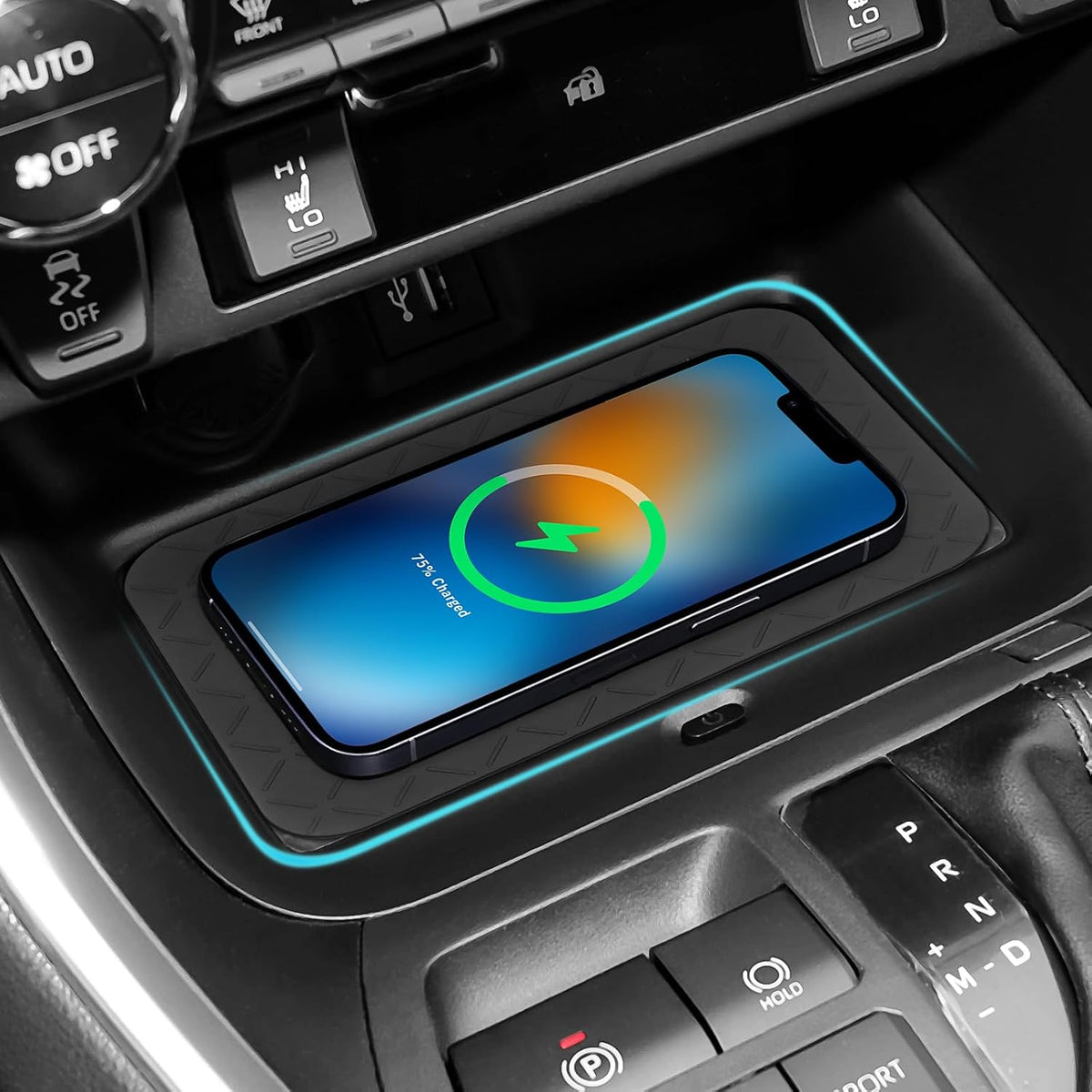3PCS Center Console Organizer Compatible with Toyota 2019-2025 RAV4 Hybrid, Prime (PHEV) Accessories ABS Plastic & Silicone Material Center Console Liner Tray