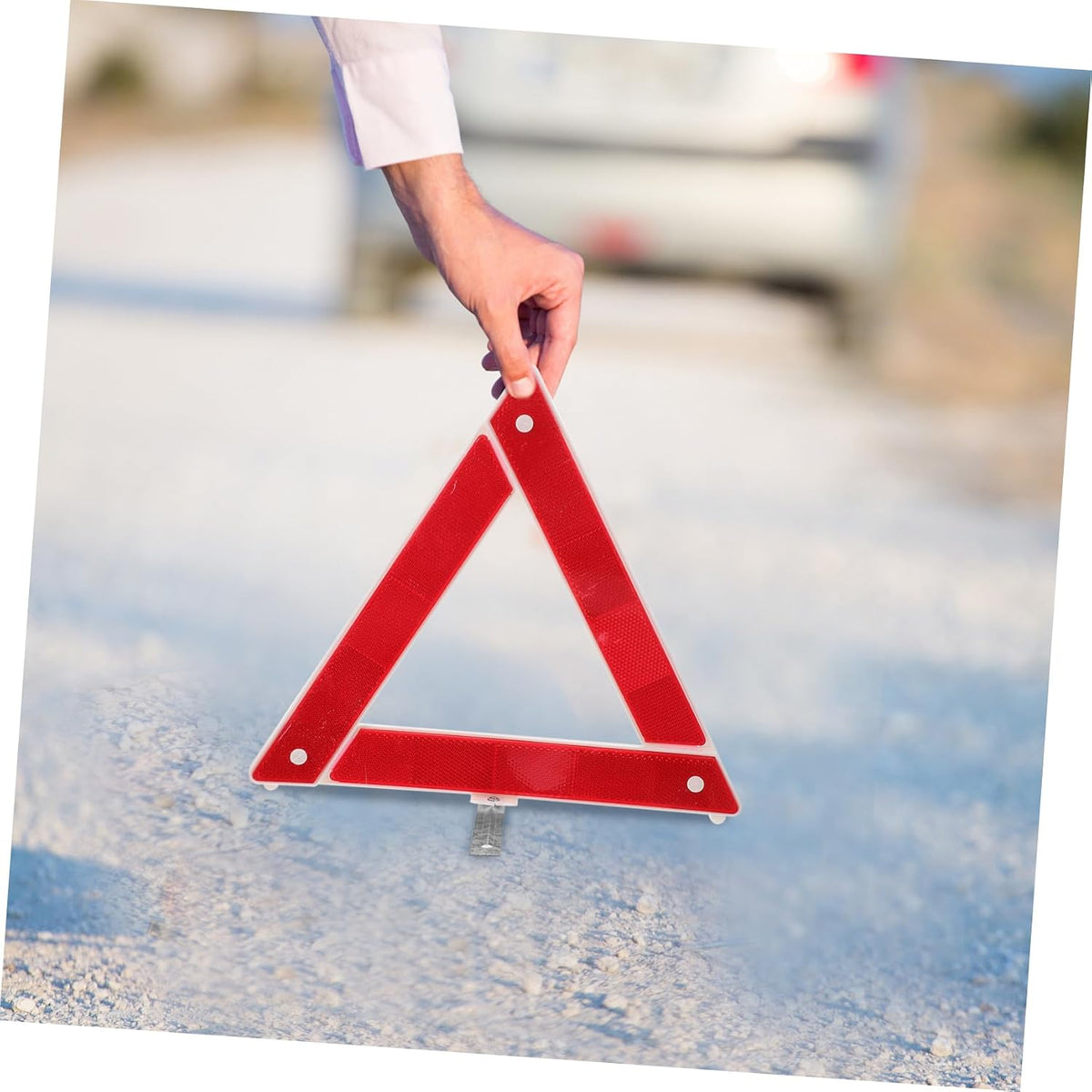 SOLUSTRE 2pcs Foldable Reflective Triangle Car Warning Tripod for Vehicle