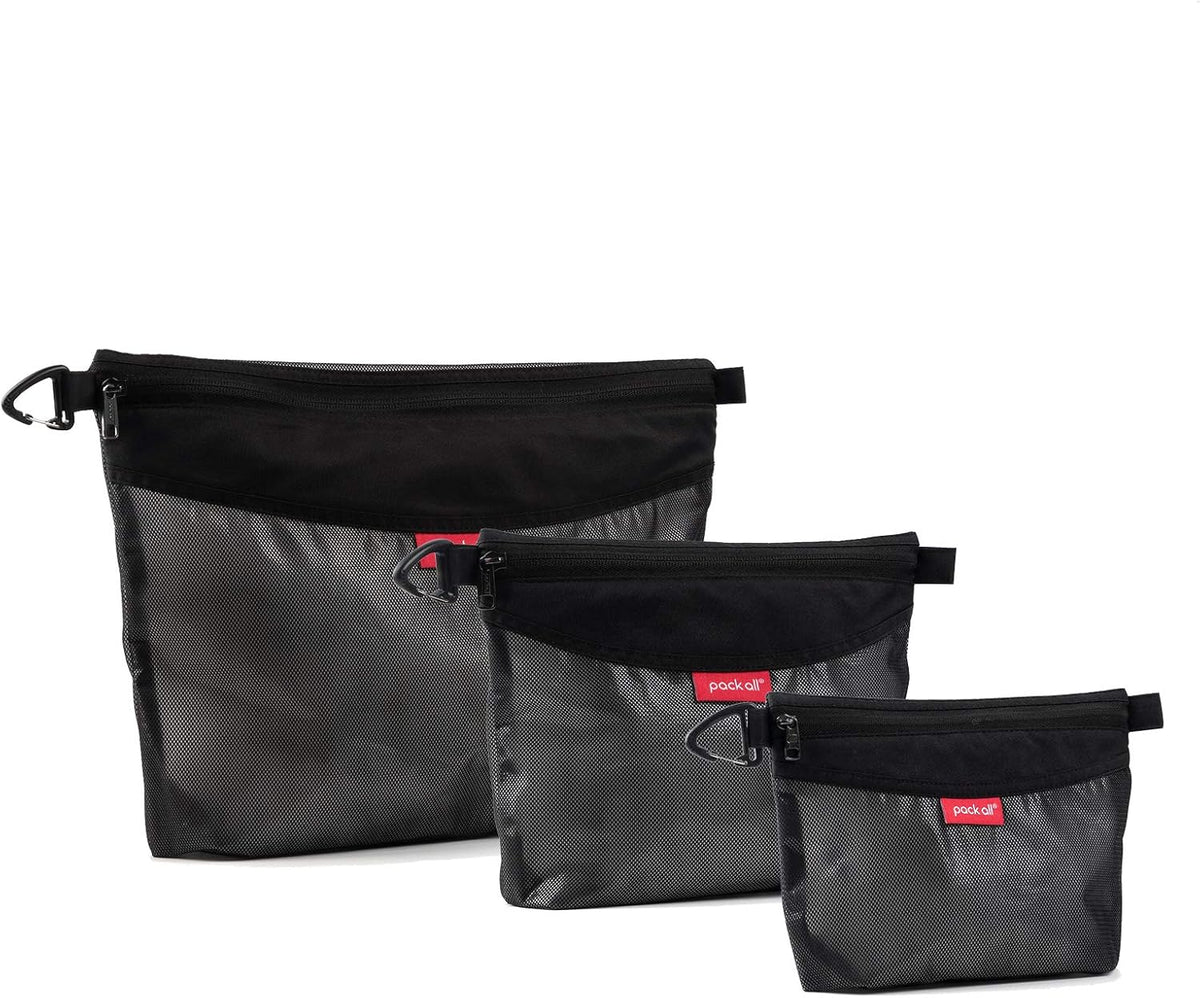 pack all Water-Resistant Zipper Pouch, Mesh Zipper Bag, 8.66"x5.91"