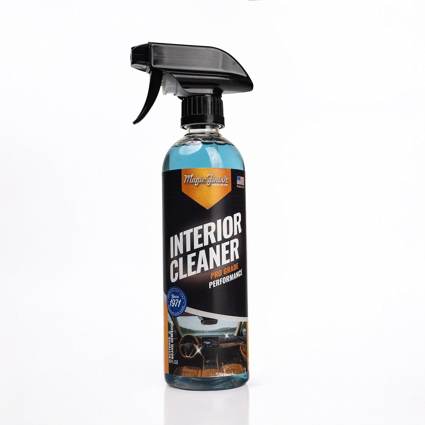 Magic Finish Interior Cleaning Spray (16 fl oz) – All-in-One Car Cleaner Spray for Seats, Dashboards & Consoles – Fast-Acting Car Cleaning Supplies for Rubber, Plastic, Carpet & Upholstery
