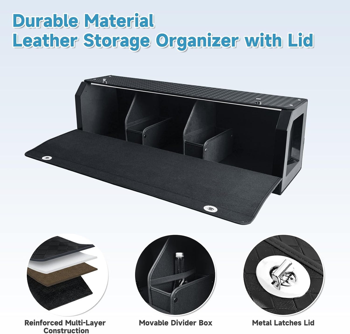 SUV Trunk Organizers and Storage, Waterproof Leather Car Storage Box