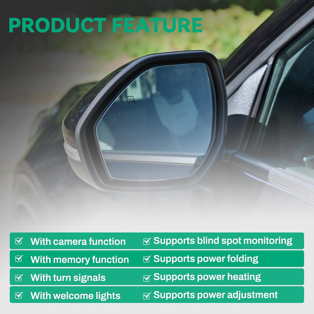 Right Passenger Side Mirror Fit For Ford Explorer 2020-2025