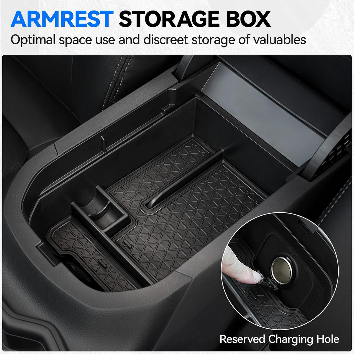 ELECFRESH Center Console Organizer for 2019-2025 Toyota RAV4 Accessories