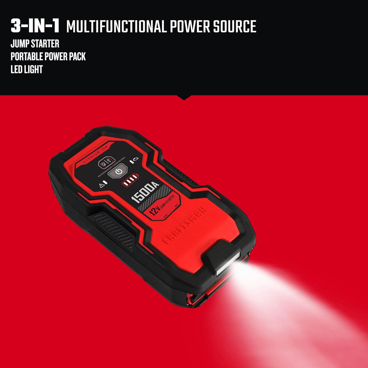 CRAFTSMAN Portable Car Battery Jump Starter & Power Bank, 12V – CMXCESM264