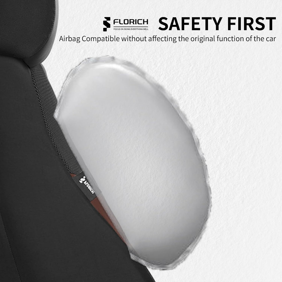 Seat Covers, Car Seat Covers Full Set, Black&Coffee Seat Covers for Cars 5 Seats, Breathable Car Seat Protector, Front and Rear Car Seat Cushion, Automotive Seat Covers Universal Fit for Most Cars SUV