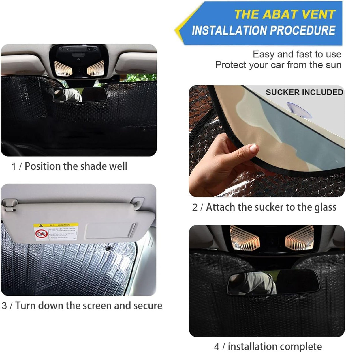 Japanese Wave Car Windshield Sun Shade Front Window Folding Auto Sunshade Anti-UV Rays Sun Visor Shade for Car Truck SUV