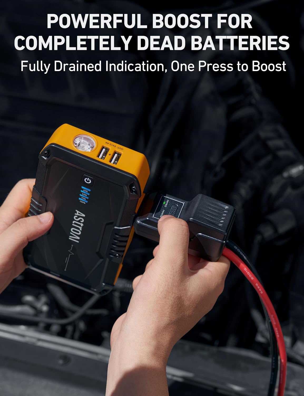 AstroAI S8 Car Battery Jump Starter 1500A – Portable 12V Lithium Jump Box