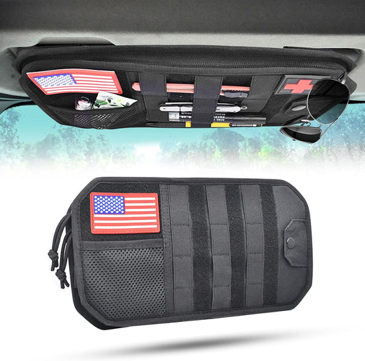 1000D Sun Visor Organizer Fits Most Car, SUVs, and Trucks