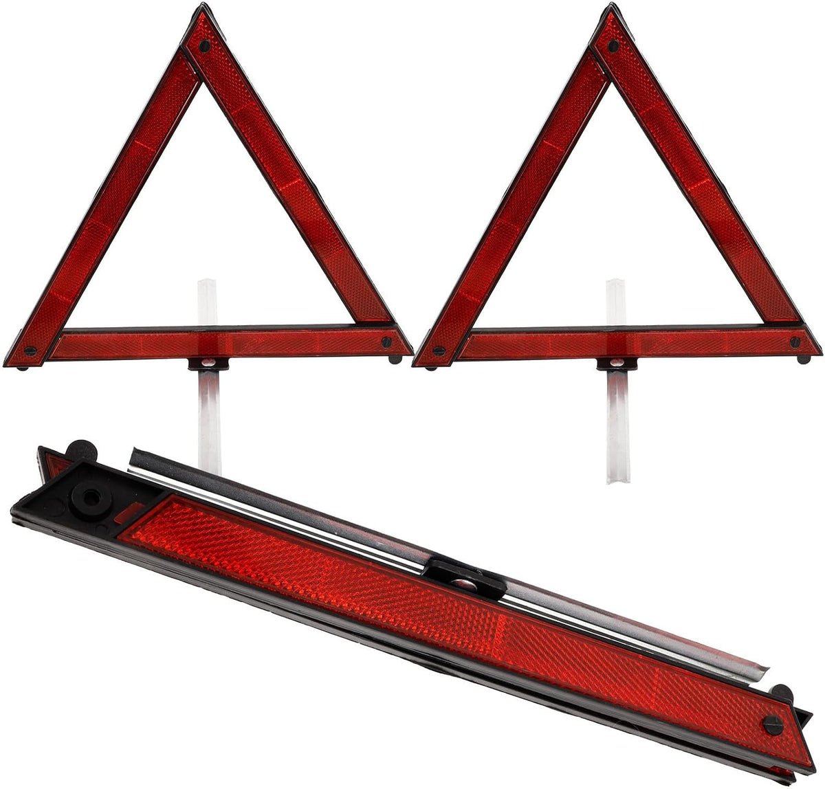 Reflective Safety Triangles 3pcs for Roadside Emergency Traffic