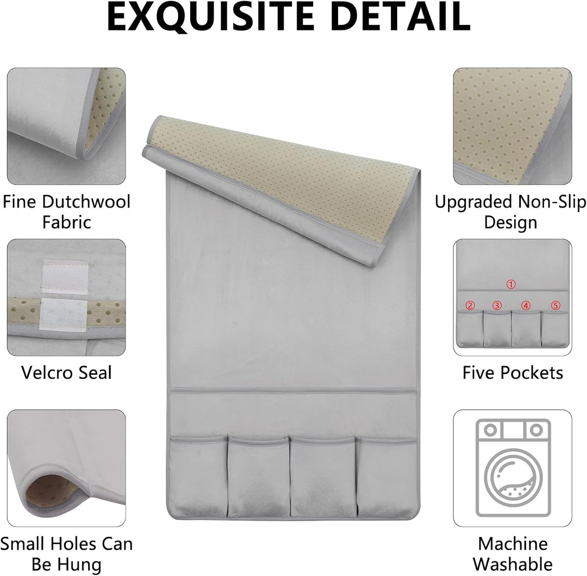 Remote Control Holder for Armchair Caddy, Remote Holder with 5 Pockets