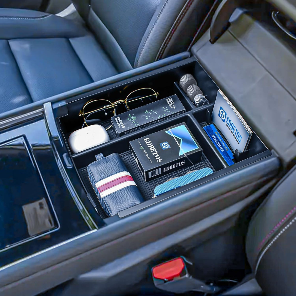 Center Console Organizer for 2024-2026 Chevy Traverse Armrest Storage Box