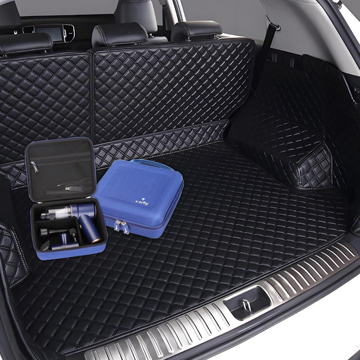 Hard Travel Case for KMM Handheld Car Vacuum Cleaner, Portable Auto Vacuum Cleaner Accessories Storage Bag Carrying EVA Case for KMM LT-117C 9000Pa Air Duster(Box Only)