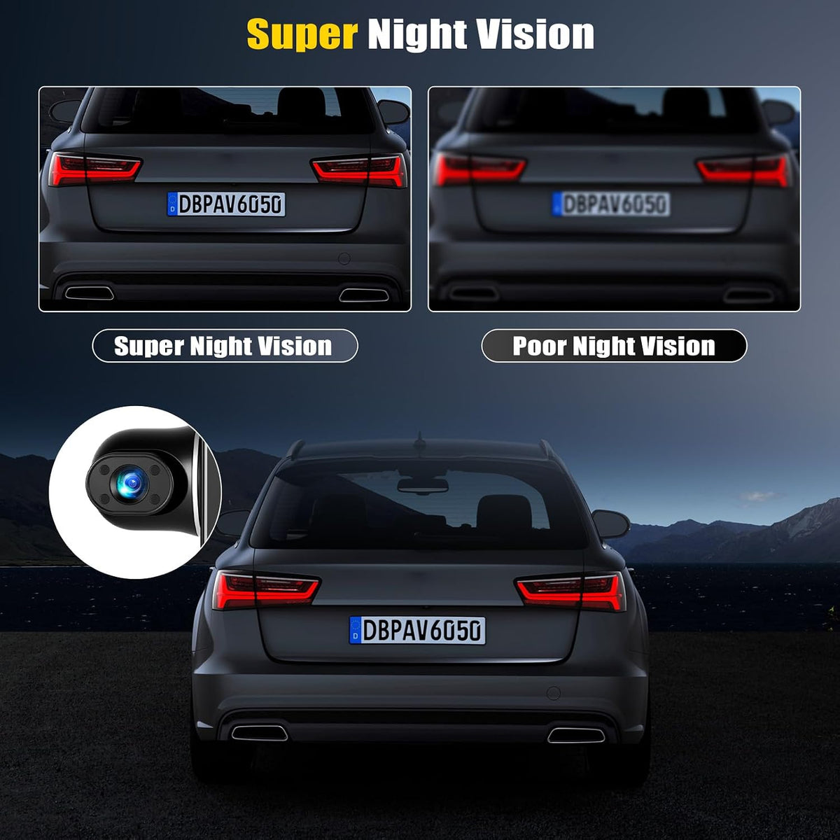 360° 4 Channel 1080P Dash Cam Front and Rear Inside,3” Dash Camera for Cars Car Camera with WiFi,APP Control,IR Night Vision,Loop Recording,G-Sensor,Parking Assistance,24H Parking Monitor