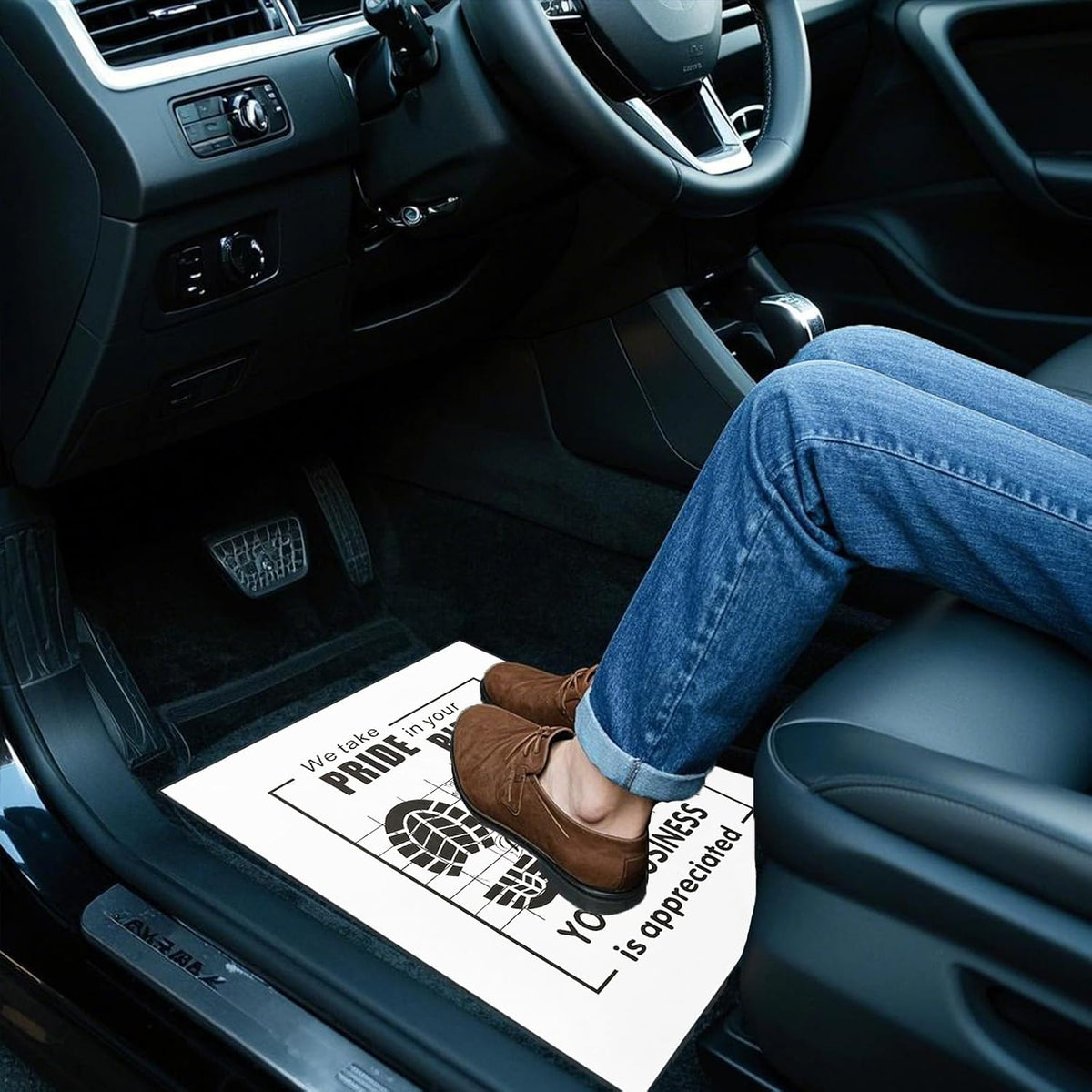 White Car Paper Floor Mats,100Pcs Vehicles Disposable Floor Pads,Temporary Cars Floor Protector,Automotive Mat Covers Protector,Waterproof Car Foot Pads Protective Papers,16x20inch (New Packaging