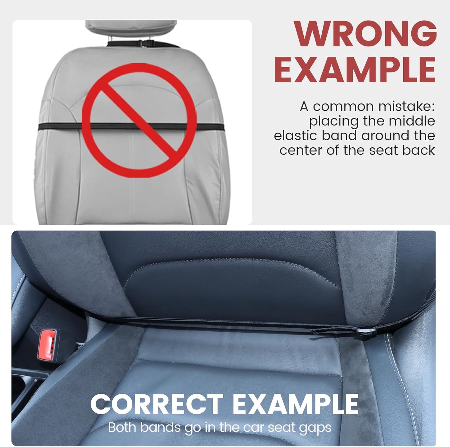 Viaviat Car Seat Organizers Waterproof Backseat Protector with Storage Pocket Large Leather Kick Mats for Kids Pets Automobile SUV Truck (Black, Large Pocket)