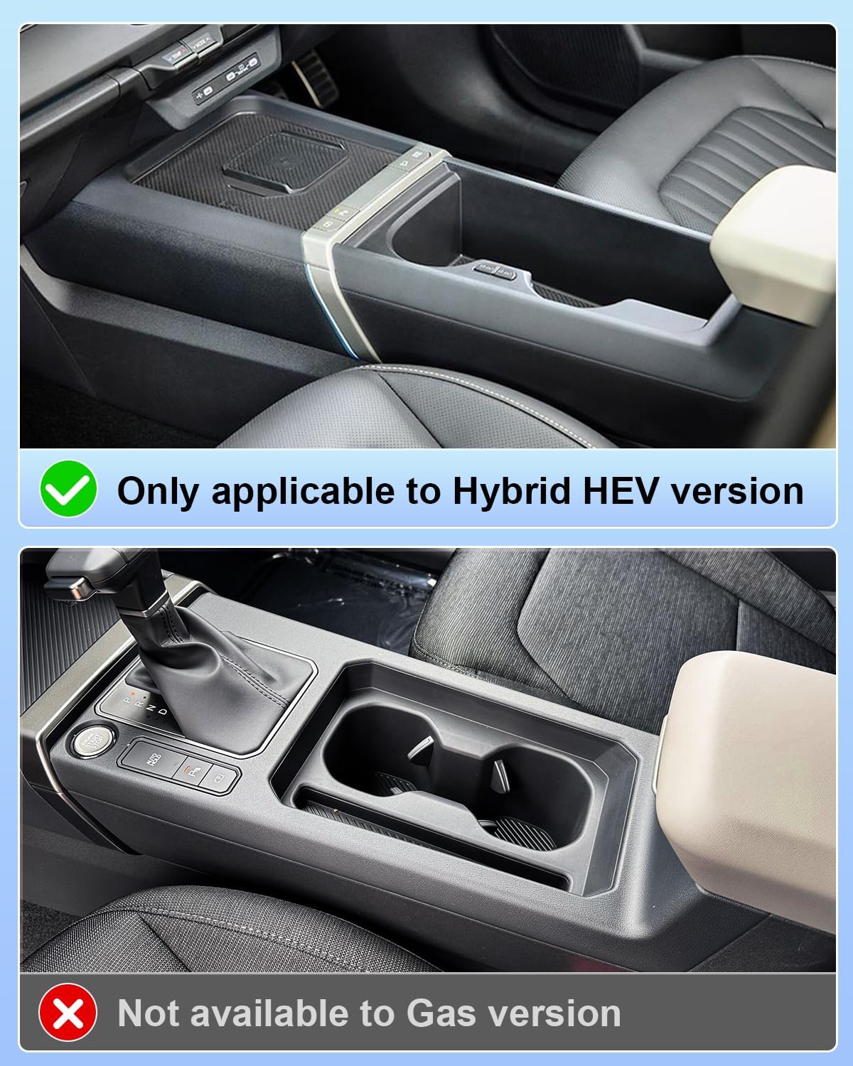 Cup Holder Inserts for Kia Seltos HEV 2027 Center Console Organizer