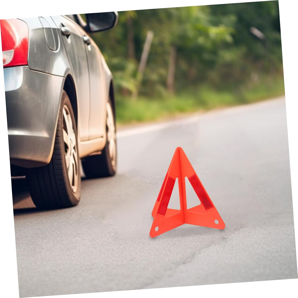 Vaguelly Triangle Frame Reflector Plastic Warning Triangles for Road Safety