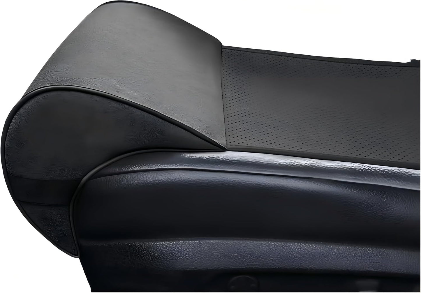 JUPENG Car Seat Leg Extender Cushion, Memory Foam Under Thigh Leg Support Pillow with Strap, Non-Slip Base & Removable Washable Cover for Driver Seat and Office Chair, Universal Comfort Pad (Beige)