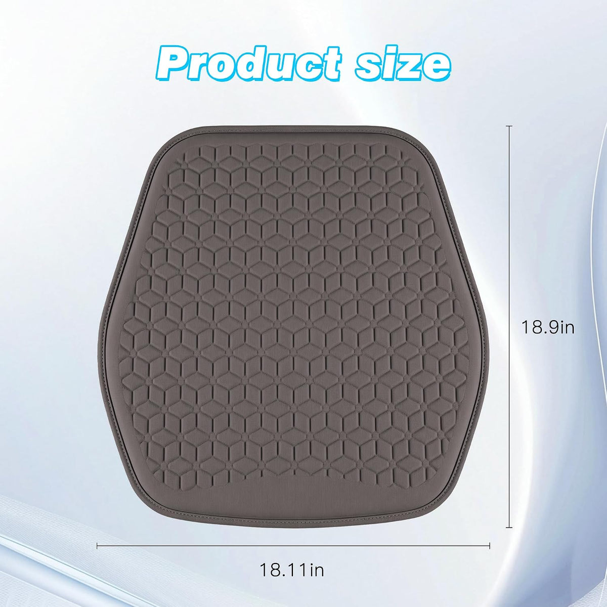 Thin Gel Car Seat Cushion, Non-Slip & Comfortable Automotive Front Seats Cushion Pad for Driver, Breathable Vehicle Interior Mat Cover Accessories (Coffee)