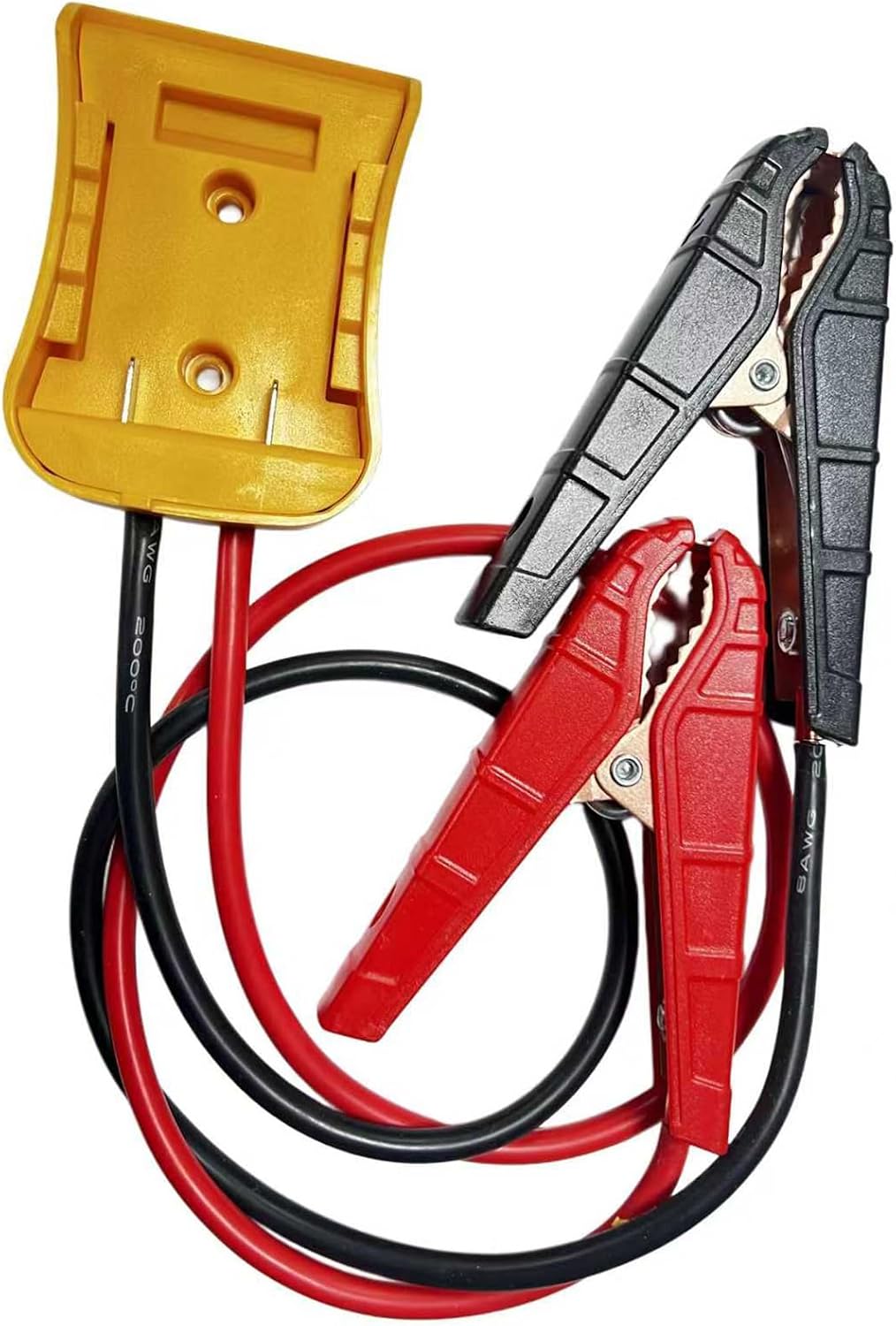 Jumper Cables for Car with Adapter for De.Walt 20V Battery, 2FT 8AWG