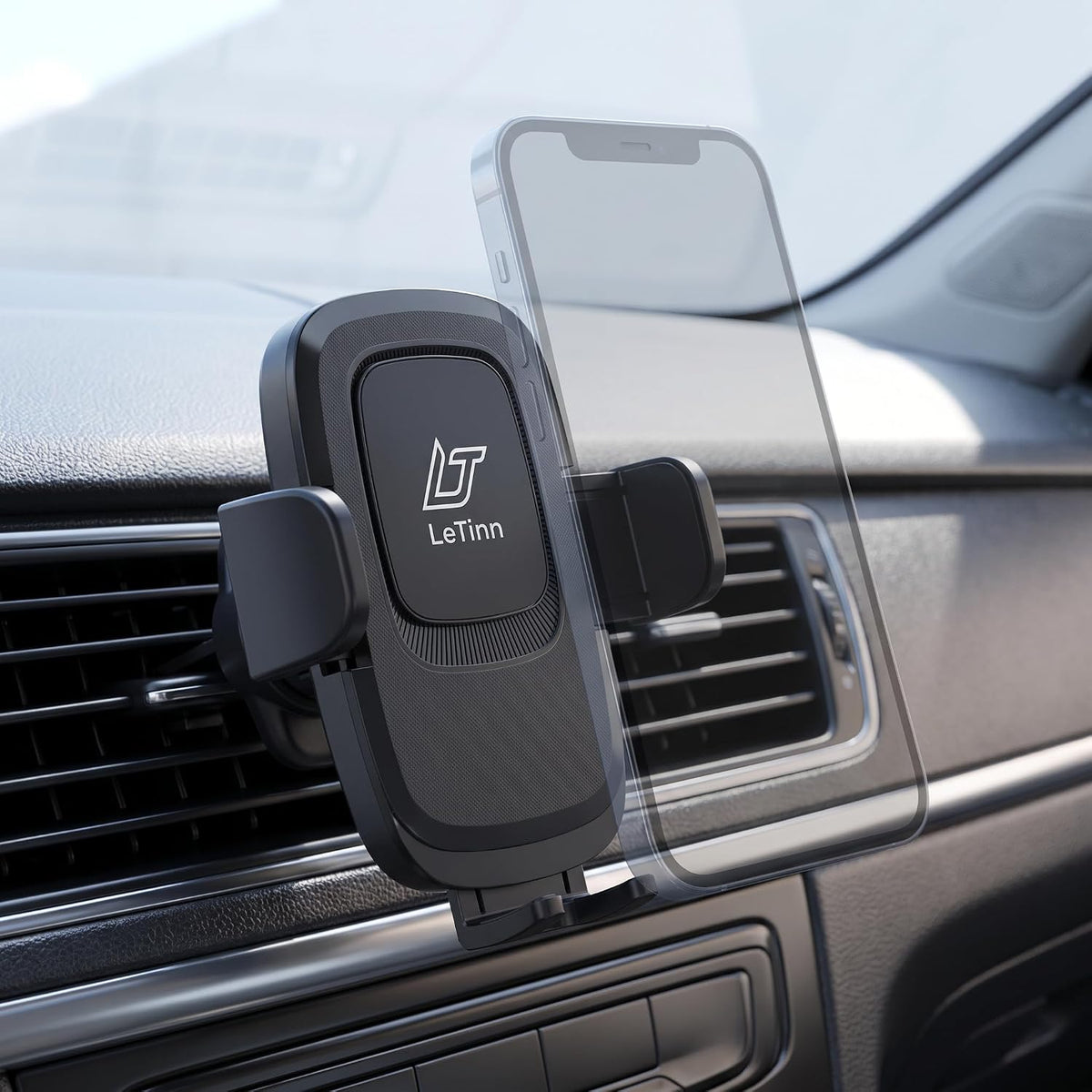 LeTinn Car Phone Holder Vent Mount Whit One-Hand Auto-Clamp,No Block A/C