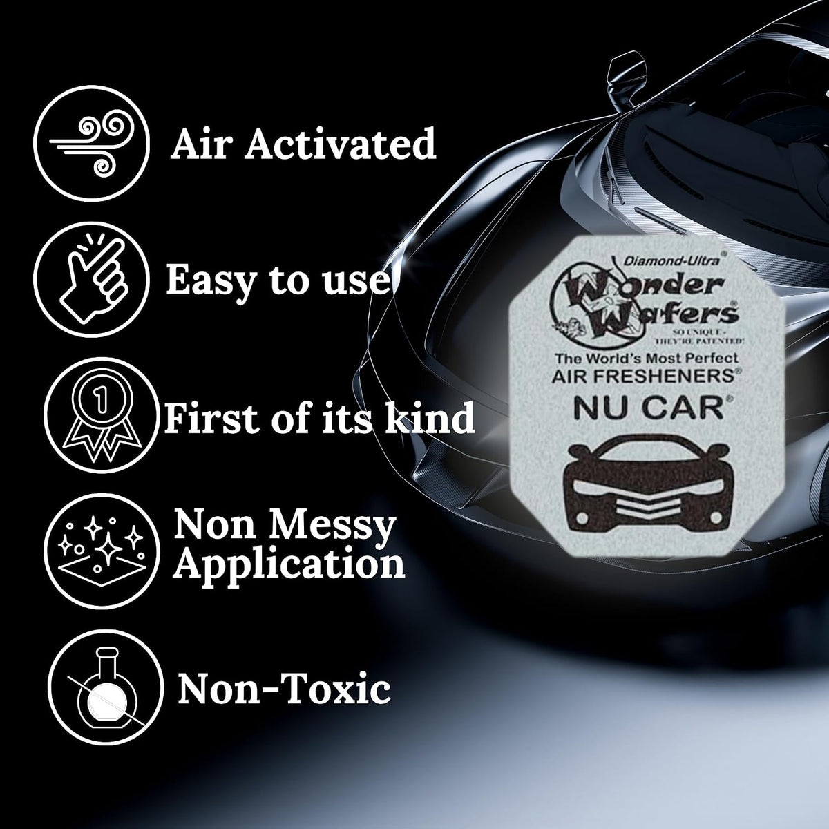 Wonder Wafers 250 Count Unwrapped Automobile Professional Use Air Fresheners Car and Truck Detail (Nu Car)