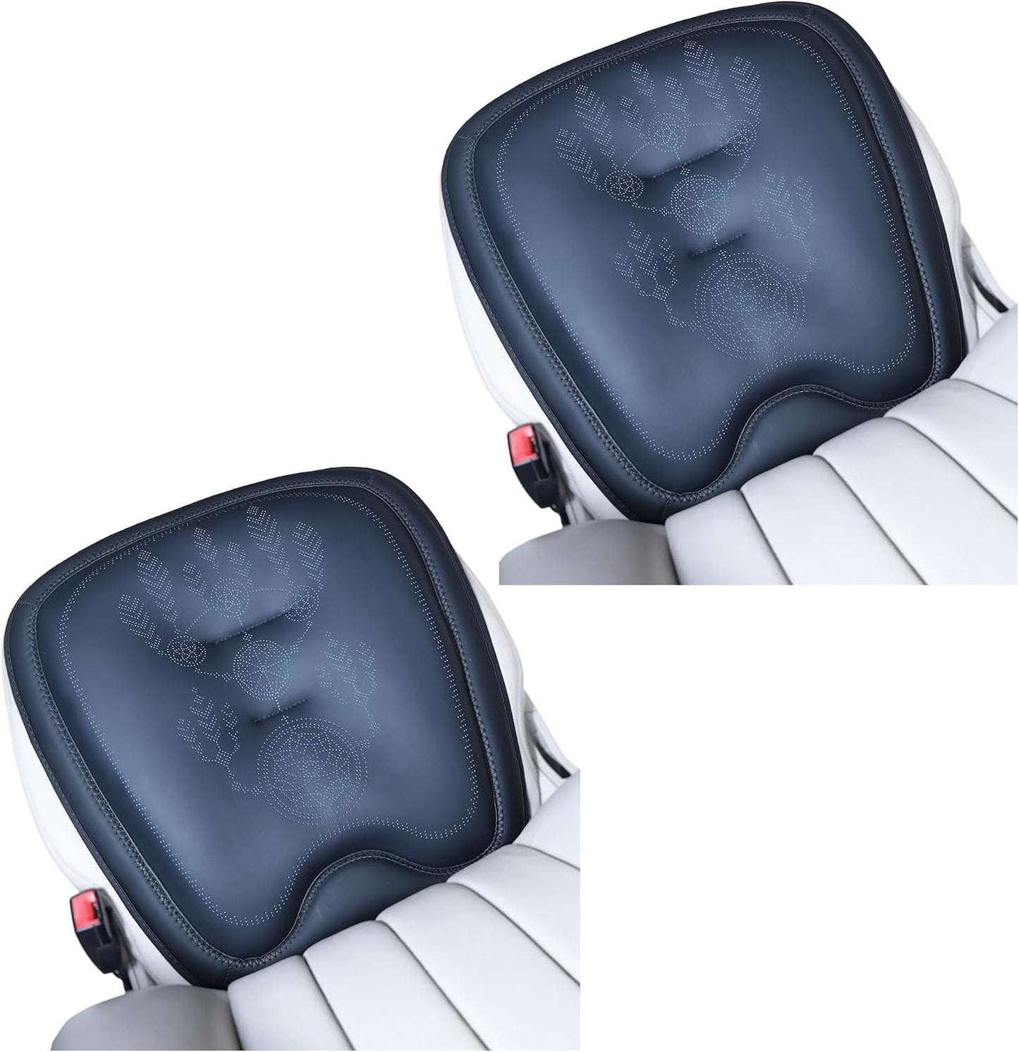 Comfort Dreamcatcher Car Seat Cushion Non-Slip - Relaxing, Optimal Support & Posture for Long Drive (Front Seats (All Black))