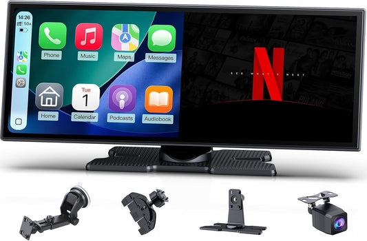10.26" CarPlay Screen Built-in Net-Flix/YouTube/Tiktok,CD Slot Mount