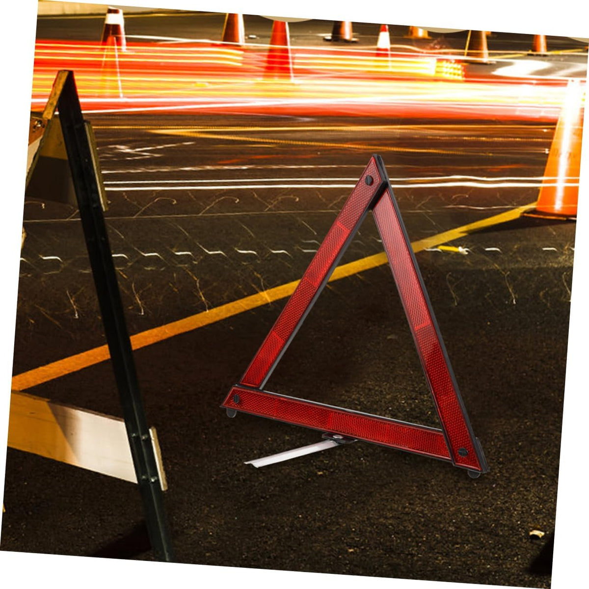 Ciieeo 4Pcs Reflective Triangle Emergency Warning Signs Portable Roadside Safety Reflectors for Traffic Emergencies and Parking Situations