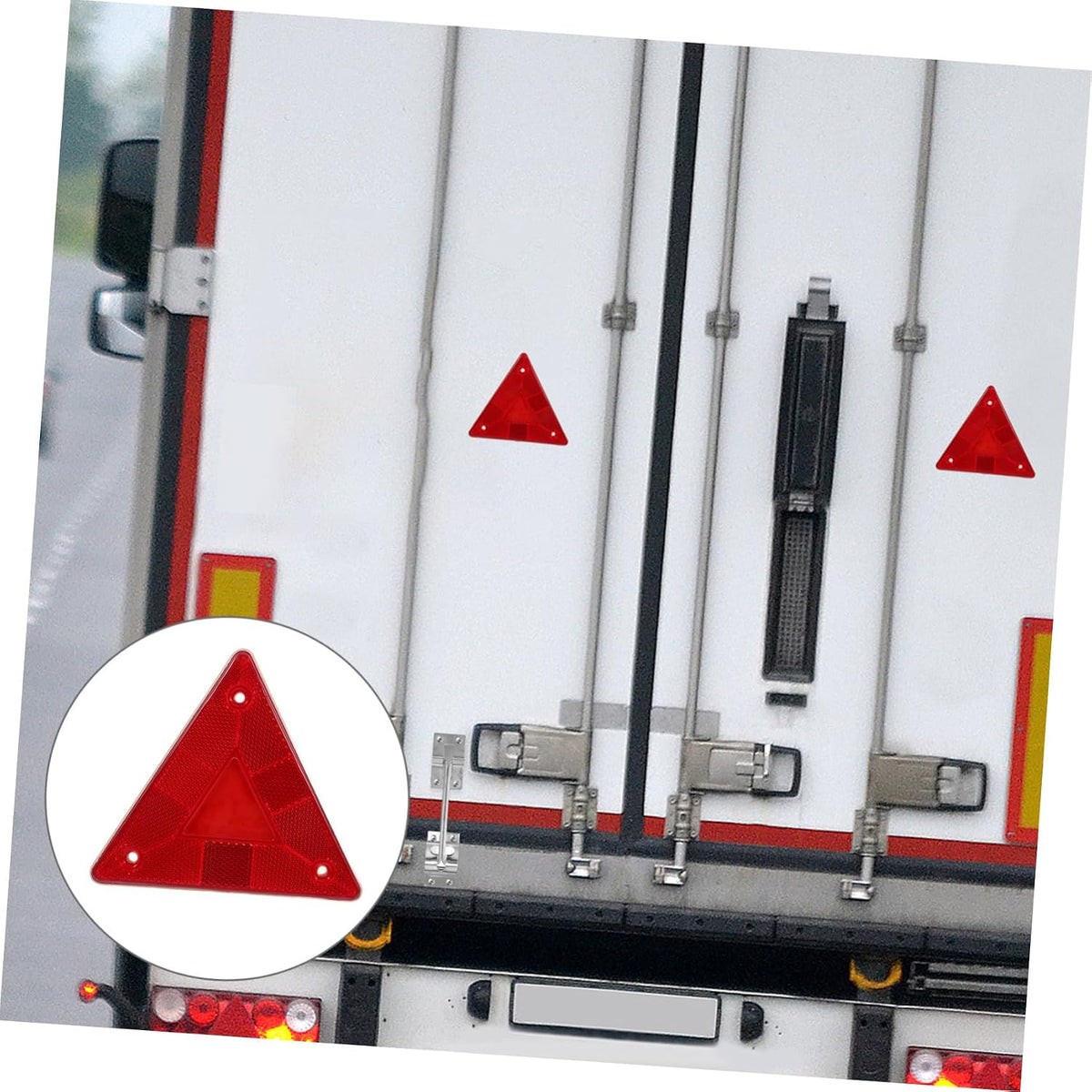 10pcs Triangle Warning Sign for Truck Roadside Hazard Safety