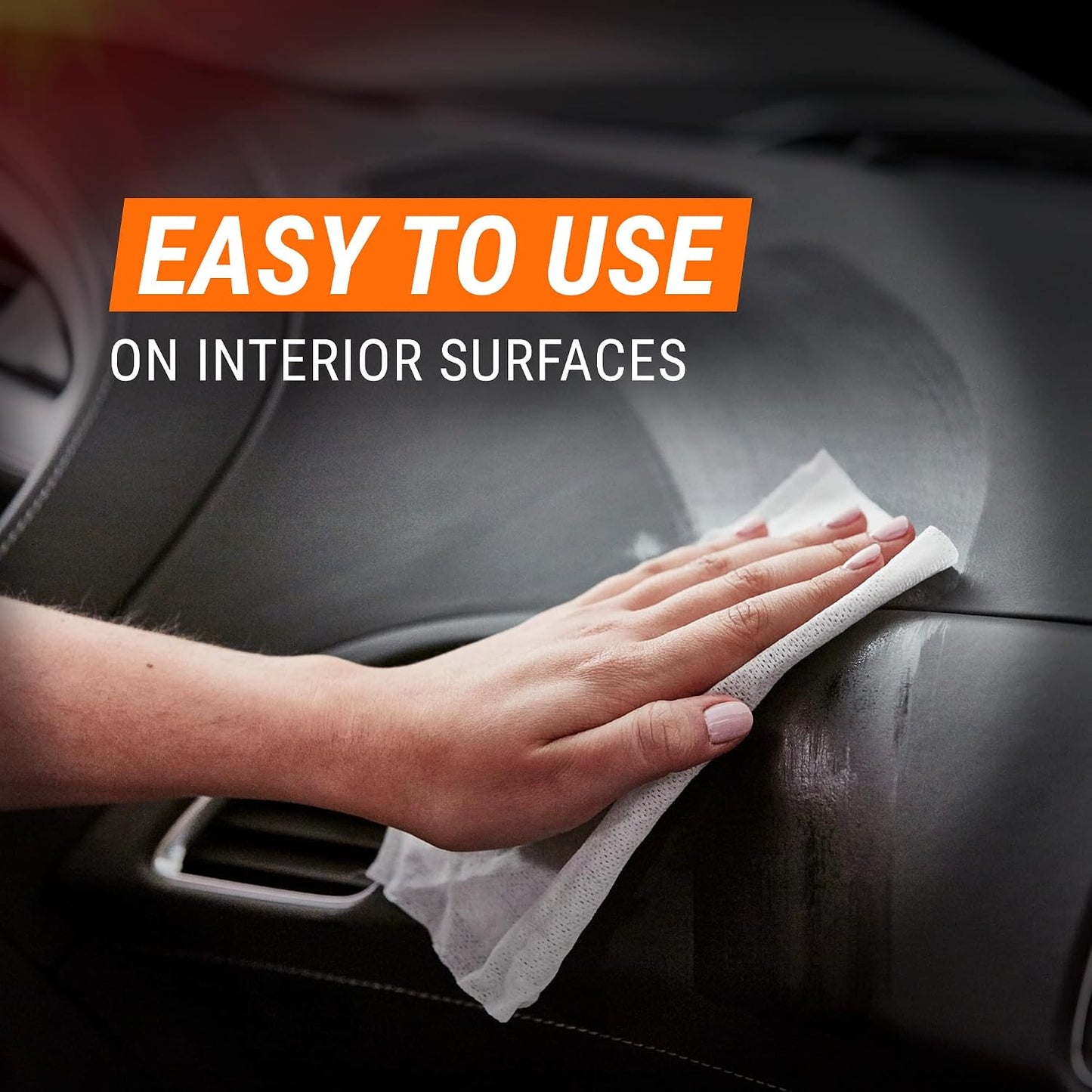 Armor All Interior Car Cleaning Wipes, Canister, Powerful Cleaning for Dashboards, Vinyl, Clear Plastics, Carpet and Fabric, 25 Count (Pack of 2)