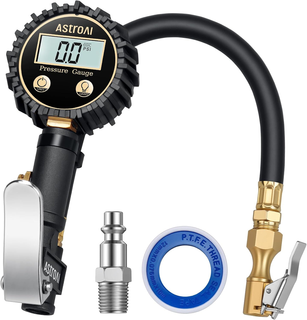 AstroAI Digital Tire Pressure Gauge with Inflator, 3-250 PSI ±1% Precision