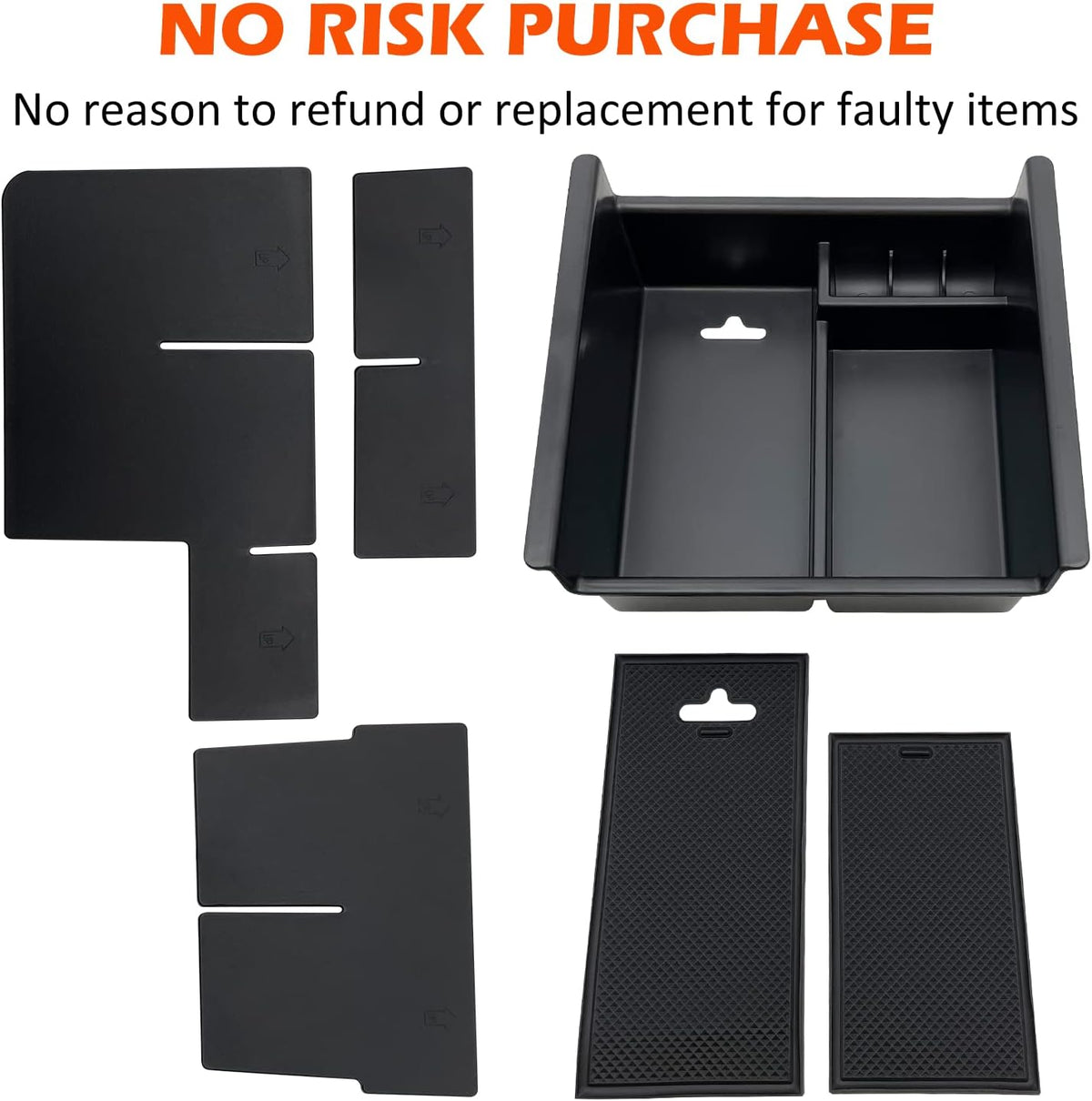 Compatible with Toyota 4Runner Accessories Center Console Tray Organizer Armrest Box Storage Fit for 4Runner 2010-2019 2020 2021 2022 2023 2024 (Organizer Set)