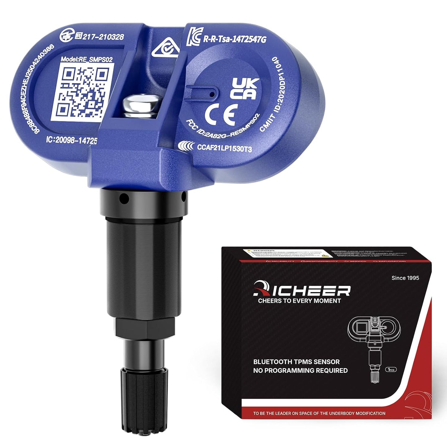 Richeer Upgraded Bluetooth TPMS Sensor for 2020-2025 Model 3, Model Y, Model S, Model X, Tire Pressure Monitoring Sensor Replacement OE# 1490701-00-B, 1490701-01-B, 1490701-01-C