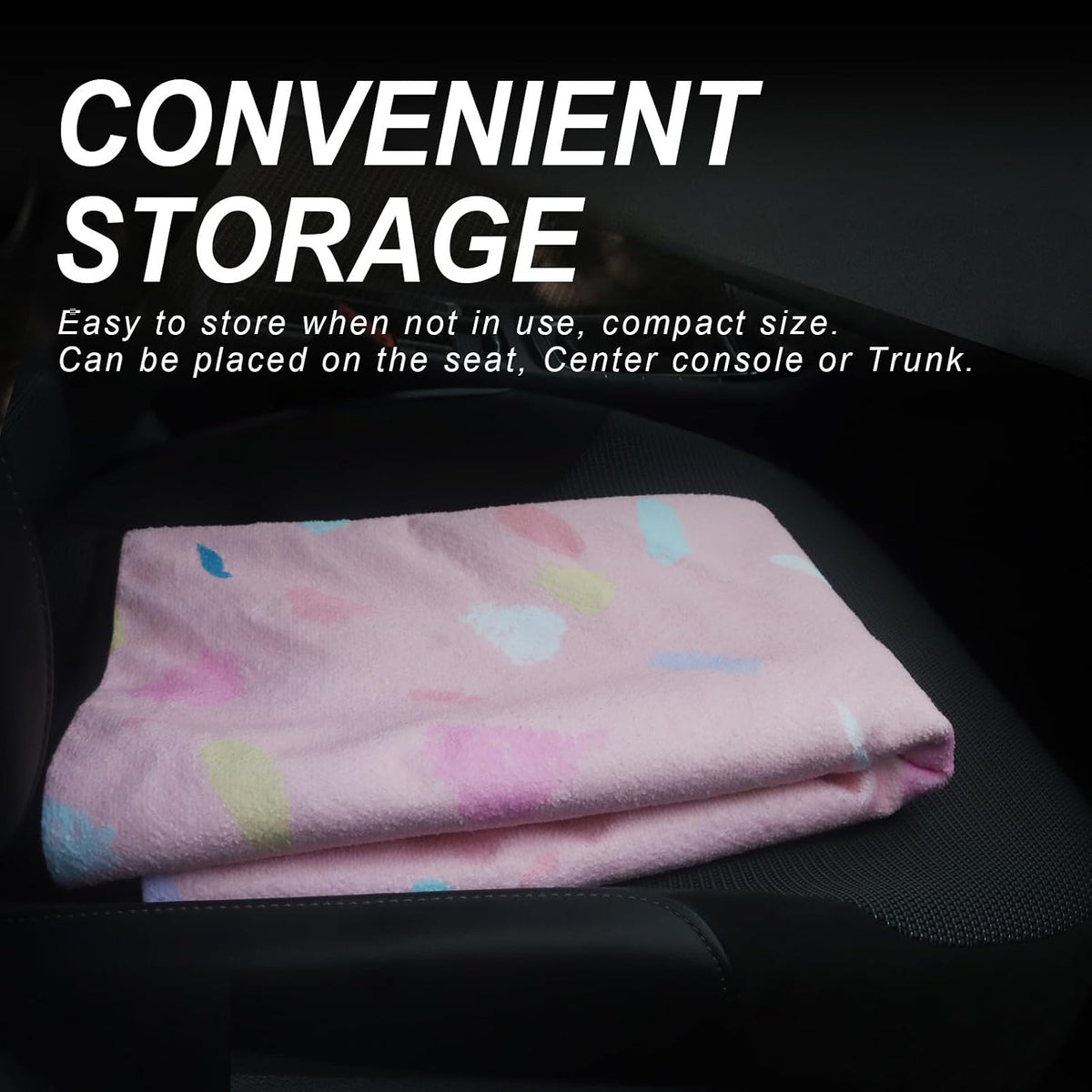Sweat Towel Car Seat Cover Protector Front Seats for Gym Workout, Running, Swimming, Beach and Hiking, Waterproof Universal Seat Cover for Car, Trucks, Van & SUV (1, Pink Marble, Front)