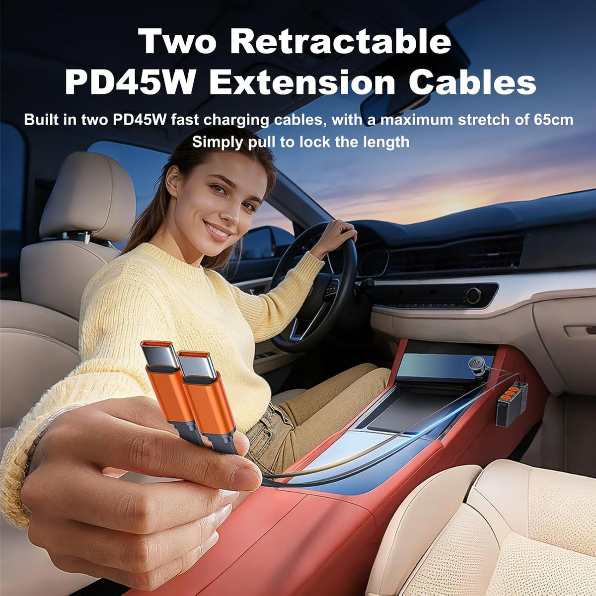 289W 11 in 1 Cigarette Lighter Splitter, 3 Sockets, 8 USB, PD45W *3, QC3.0