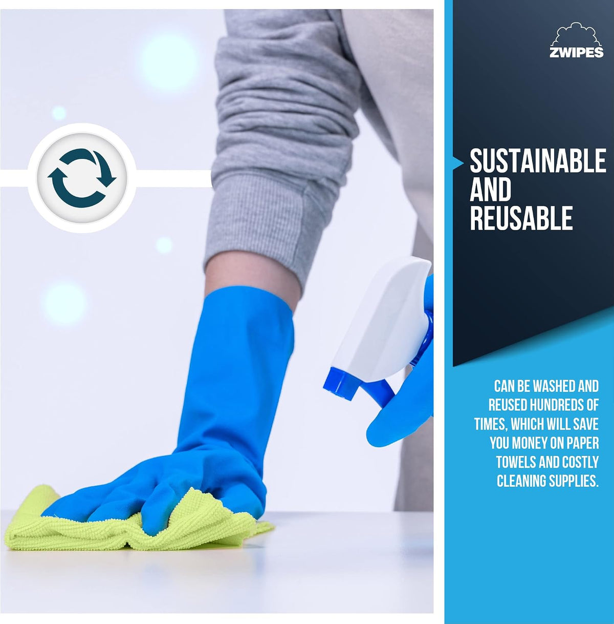 Zwipes Microfiber Towel Cleaning Cloths, 36 Pack, Assorted, (737)