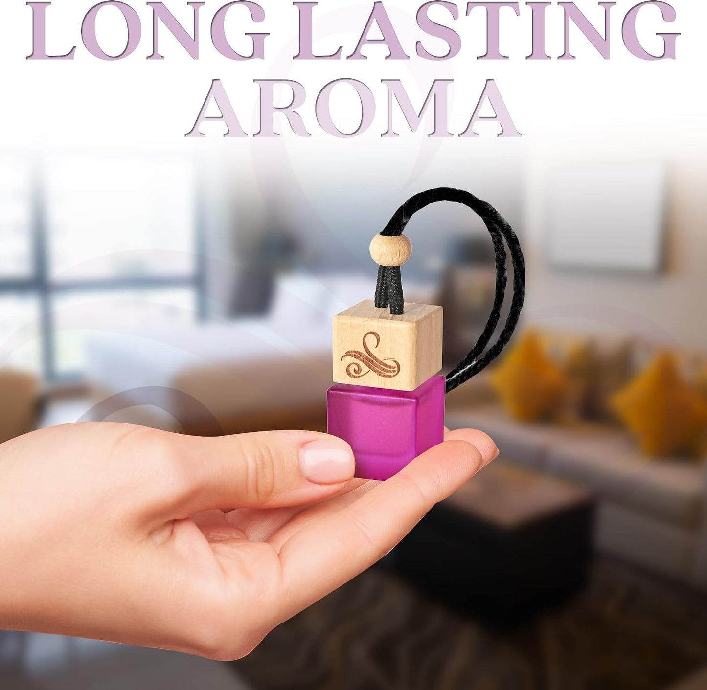 Alien Perfume Car Air Freshener for Women - Over 60 days of Fragrance - Car Fresheners with Vent Clip and Wooden Cap - Long Lasting Hanging Car Scent - Odor Eliminating Technology - Space by Perfa