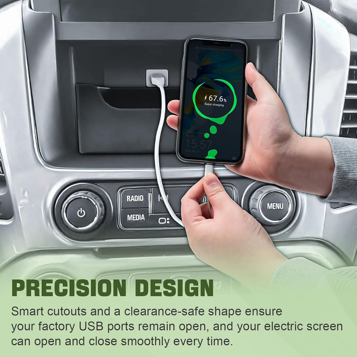 Center Console Organizer for 2015-2020 GMC Yukon & Chevrolet Suburban Tahoe