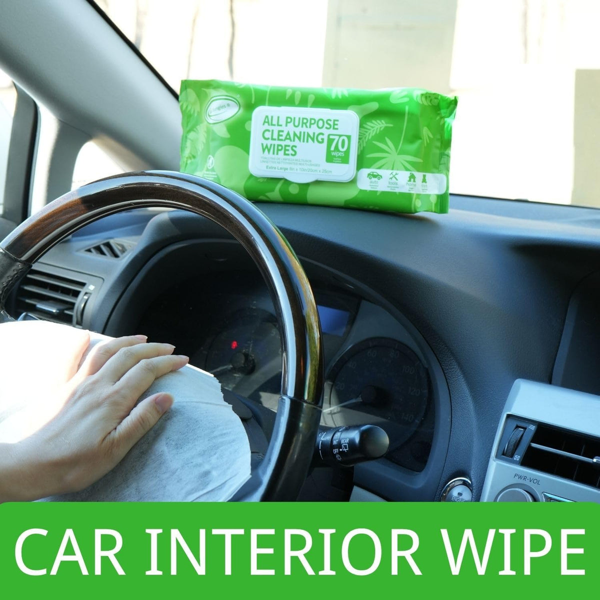 Air Jungles Car Interior Cleaning Wipes Set 210 Count, XL 8" x 10"