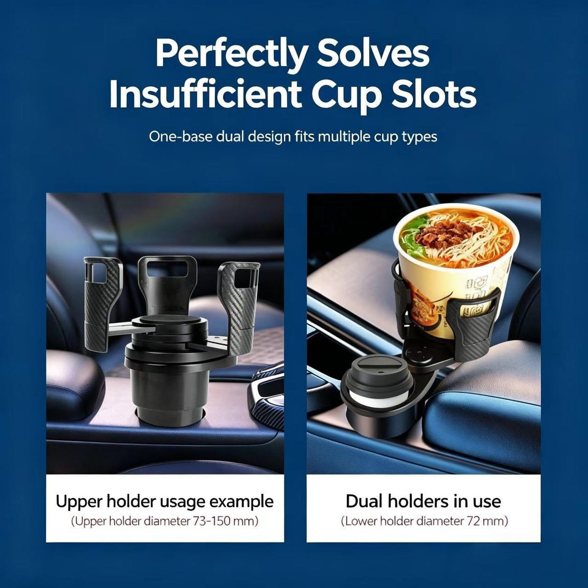 Car Cup Holder Expander for KIA NIRO Plug-in Hybrid 2022-2025
