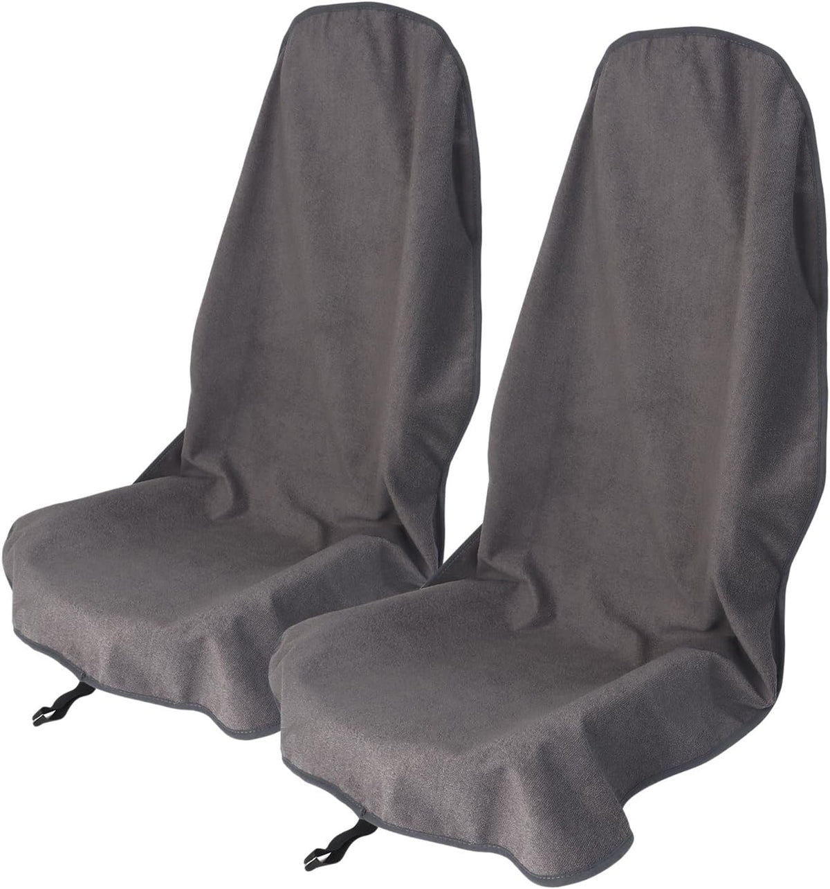 Sweat Towel Car Seat Cover Protector Front Seats for Gym Workout, Running, Swimming, Beach and Hiking, Waterproof Universal Seat Cover for Car, Trucks, Van & SUV (1, Pure Grey, Front)